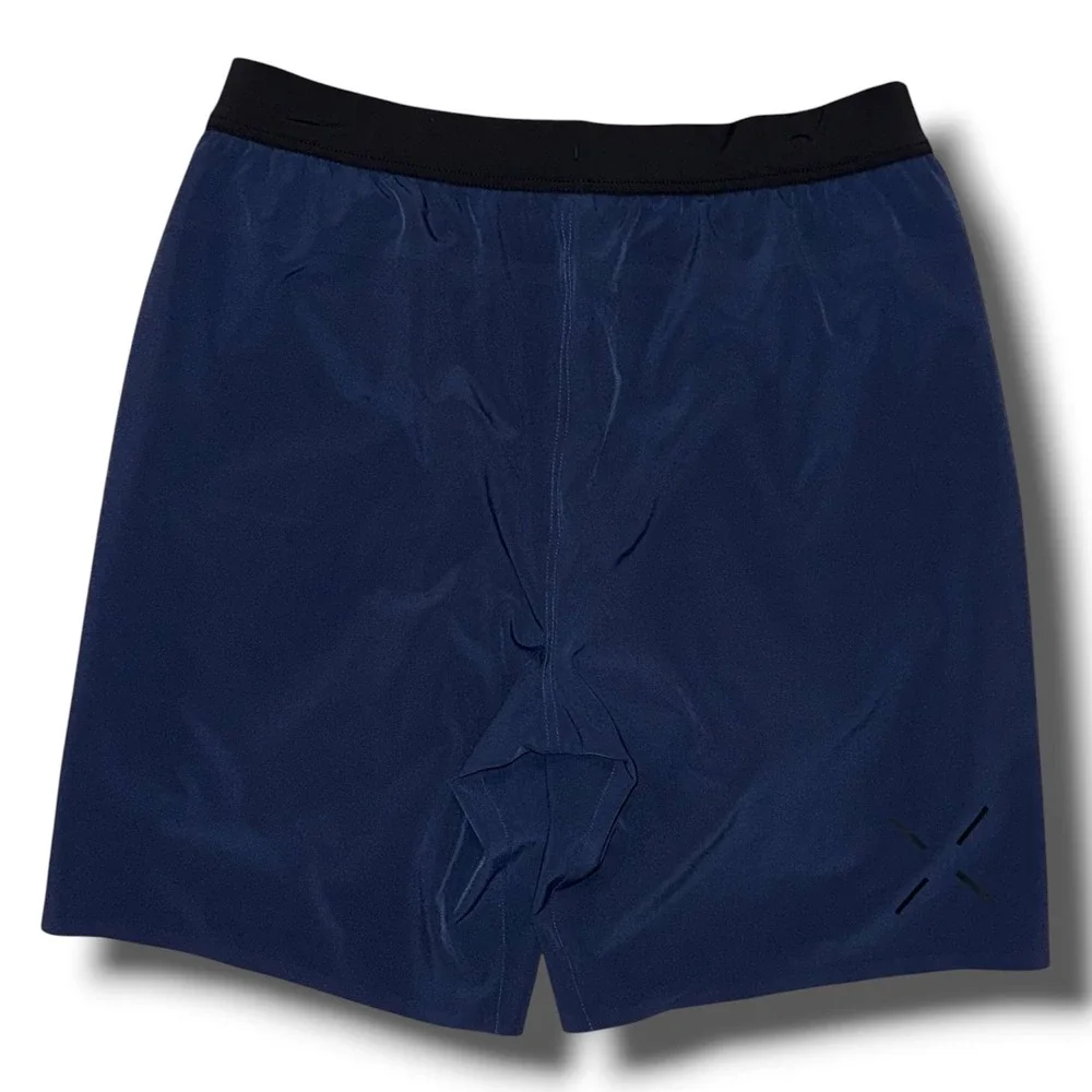 Ten Thousand Mens The Interval Short 9 Inch Navy Blue Compression Liner Large